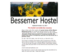 Tablet Screenshot of bessemerhostel.com